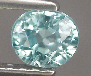 0,52 ct, piedra preciosa de circón azul natural de corte ovalado muy bonita - 3