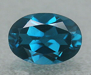 Preciosa piedra preciosa de topacio azul de Londres natural ovalada de 1,00 ct