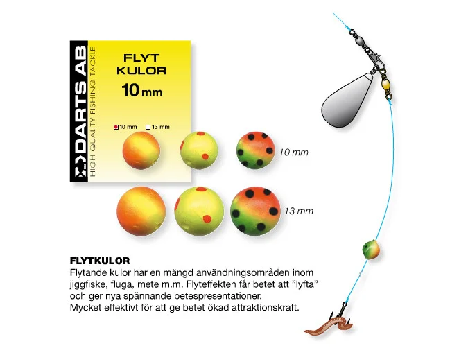 DARTS Flytkulor - 5p - 10 mm - 2