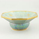 Josef Ekberg (1934) Octagonal Bowl with Green Luster Glaze 20 cm