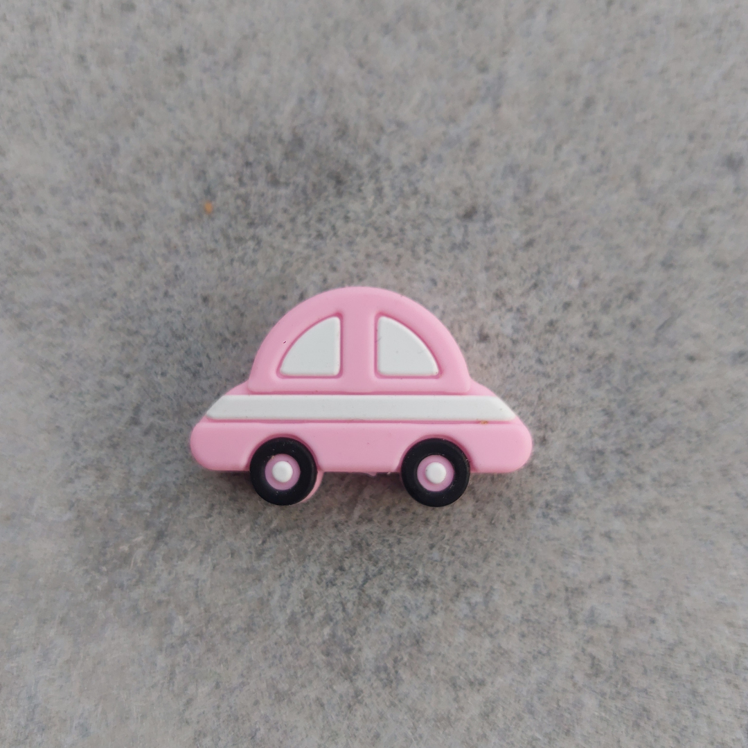 Silikonfigur -  Bil (Rosa eller Grön) - 2