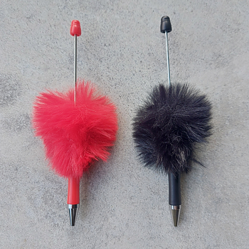 Pärlpenna  - Fluff - Röd/Svart