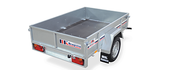 SLÄPVAGN ::  200 x 127 cm :: OBROMSAD  ::  500  - 650 - 750 kg  ::  BK #20