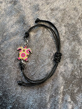 Armband rosa/gul/vit