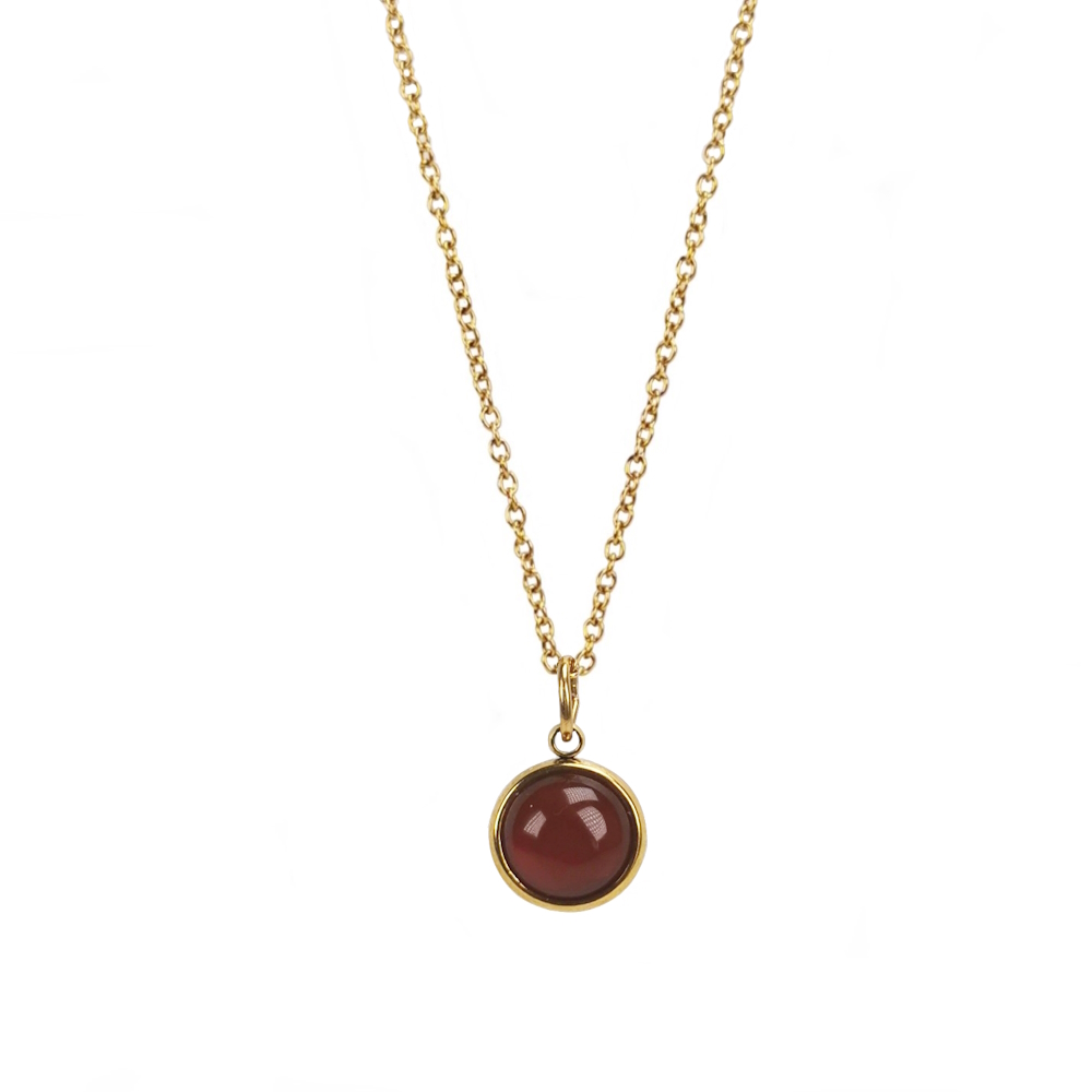 IAMLUND Betty halsband karneol guld