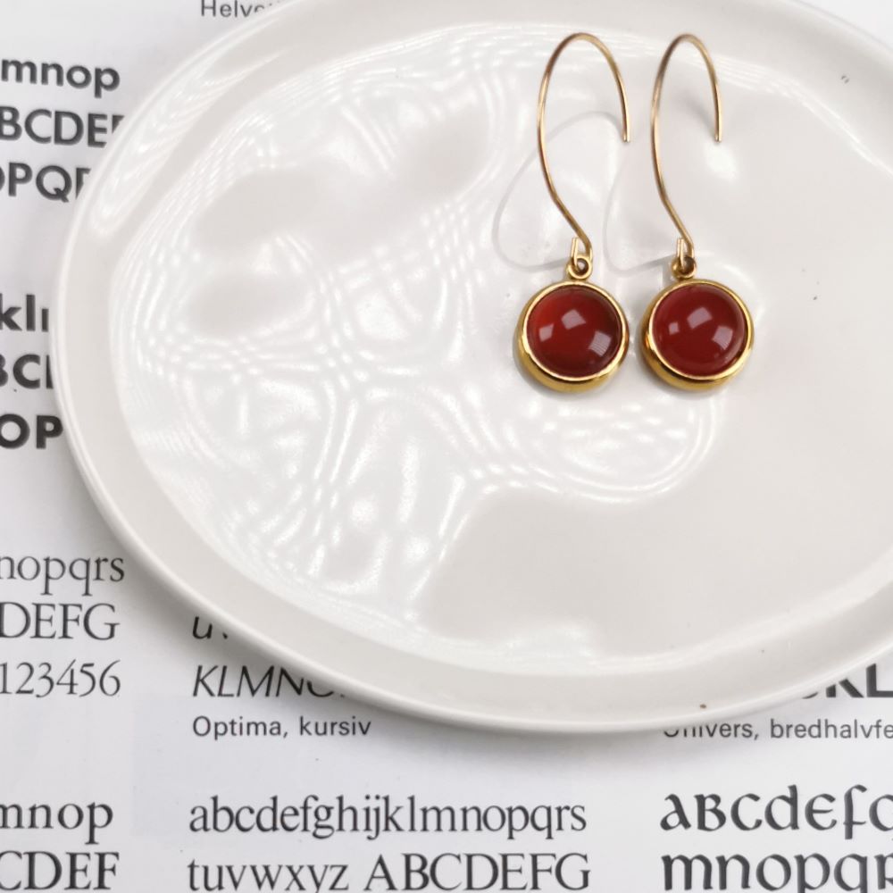 IAMLUND Betty örhänge karneol guld - 2