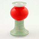 Lisa Larson (1993) Limited Candleholder with Green/Red Decor 14 cm (1)