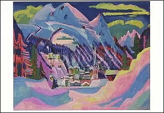 Davos in Winter, Postcard