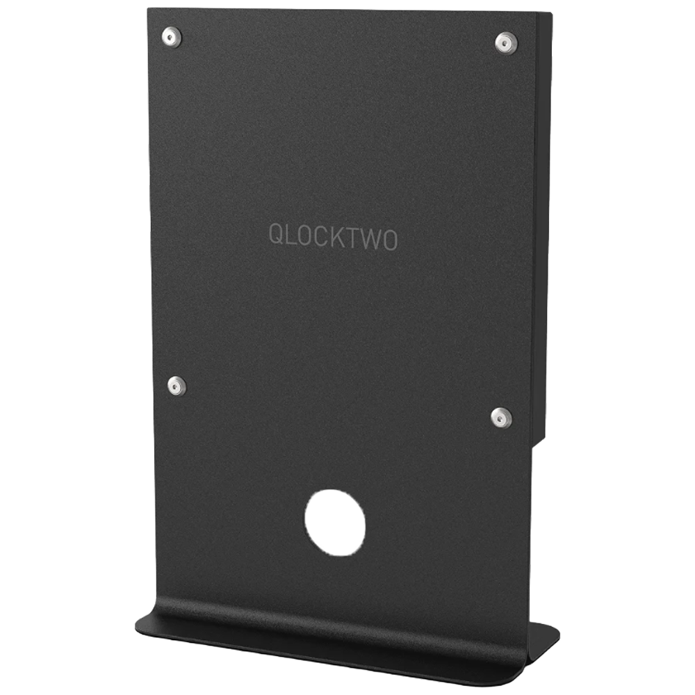Qlocktwo Earth 45, svart stativ