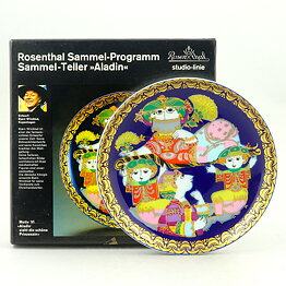 Björn Wiinblad (Aladin 1979) Colorful Wall Plaque #6 with Tale Motif 16 cm <with Box>  [Sample Images]