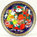 Björn Wiinblad (Aladin 1979) Colorful Wall Plaque #3 with Tale Motif 16 cm <with Box>  [Sample Images]
