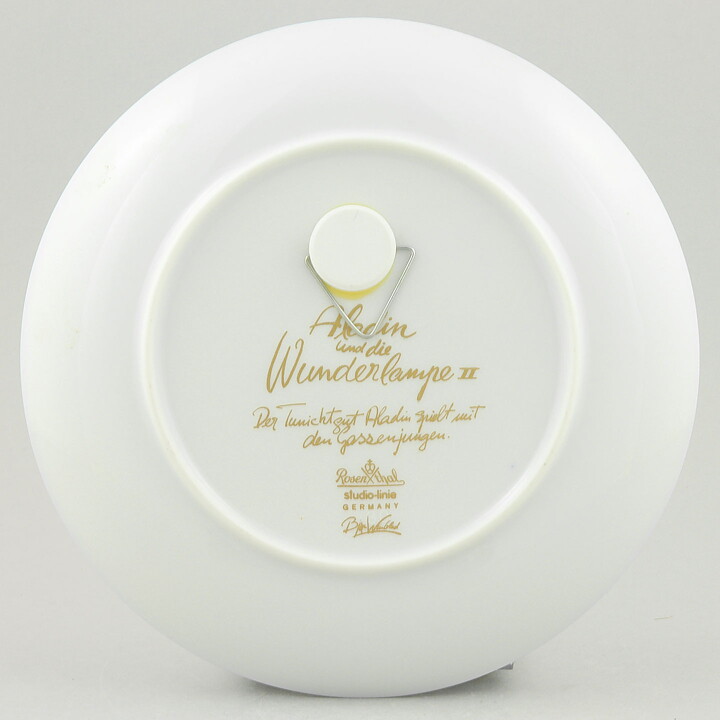 Björn Wiinblad (Aladin 1979) Colorful Wall Plaque #2 with Tale Motif 16 cm <with Box>  [Sample Images]