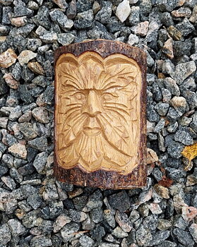 Snidad  Green man  mask, 15cm