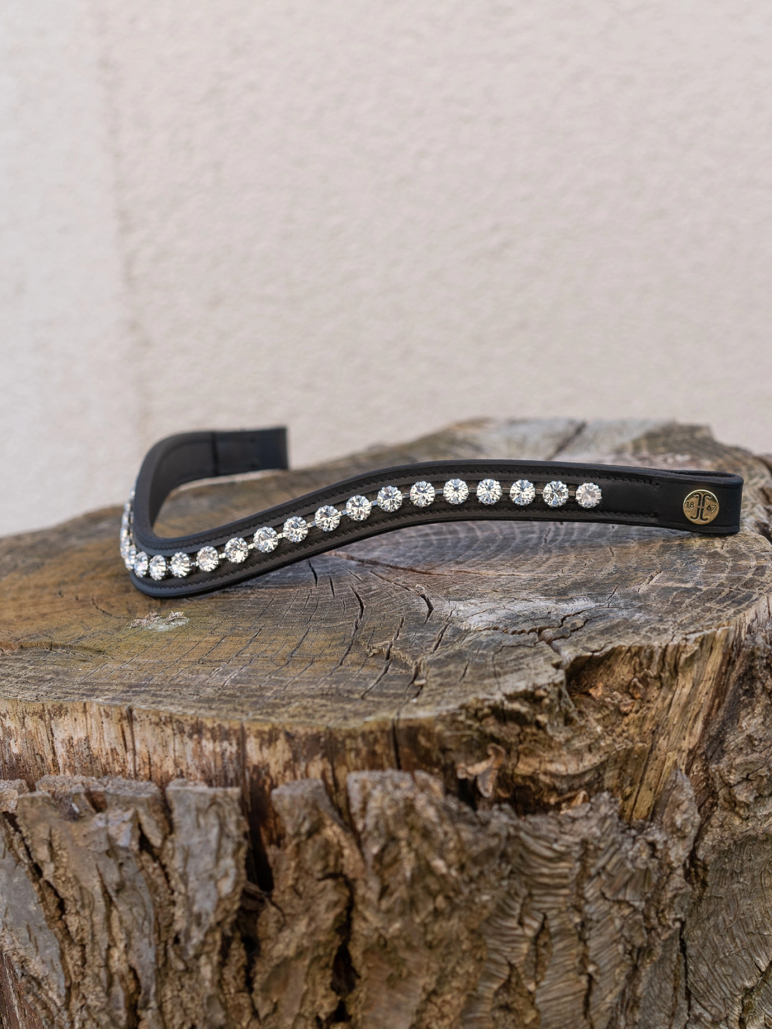 Jacson Pannband Kristall Svart Silver Cob
