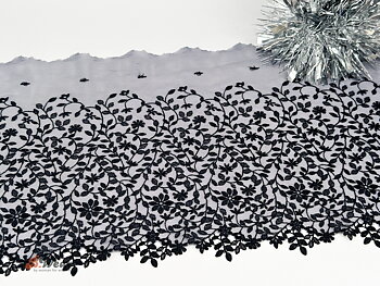 Beautiful Non-stretch lace in grayblack 22 cm
