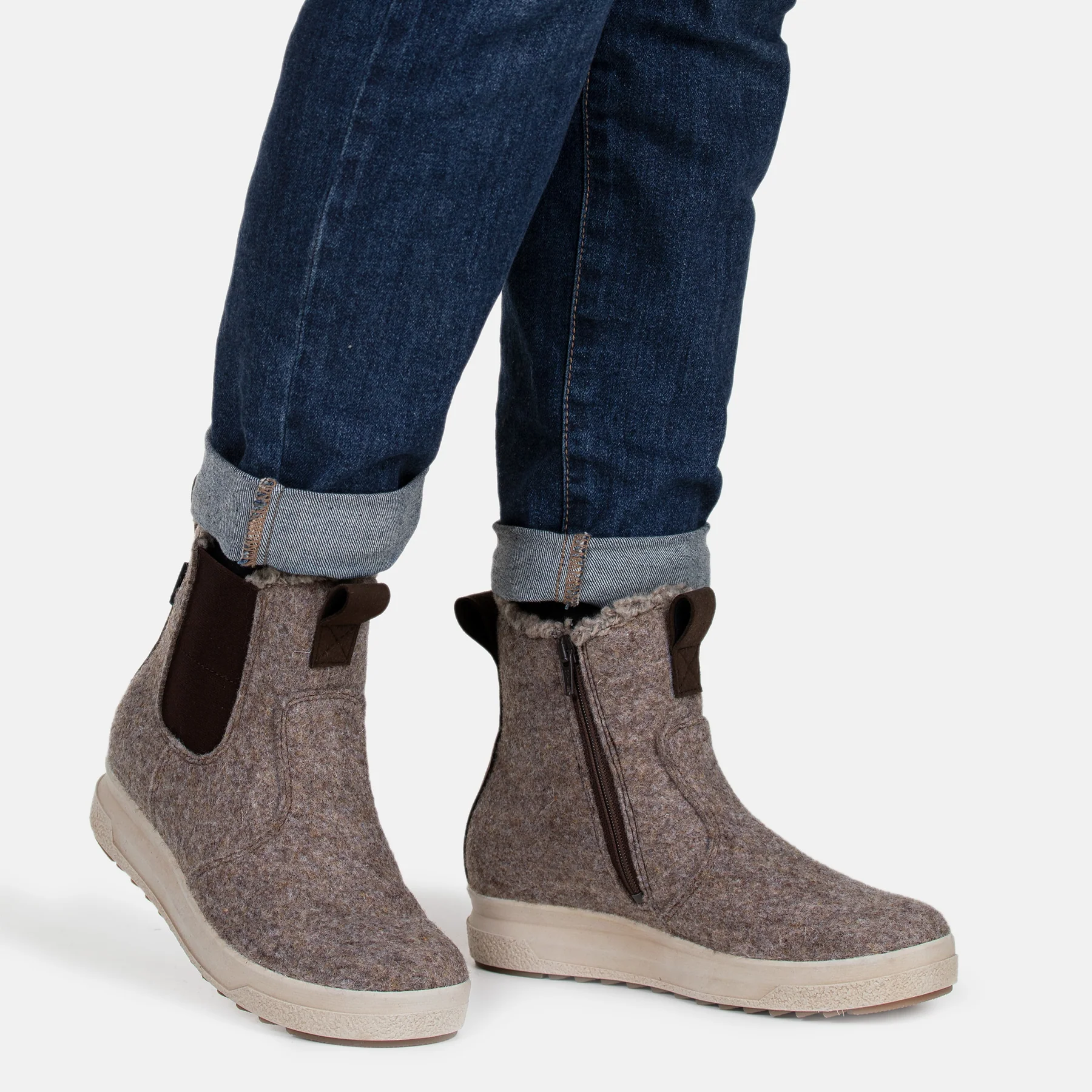 Pomarfin Kevo - Filtstövel med Gore-Tex Sand/Bark - 4