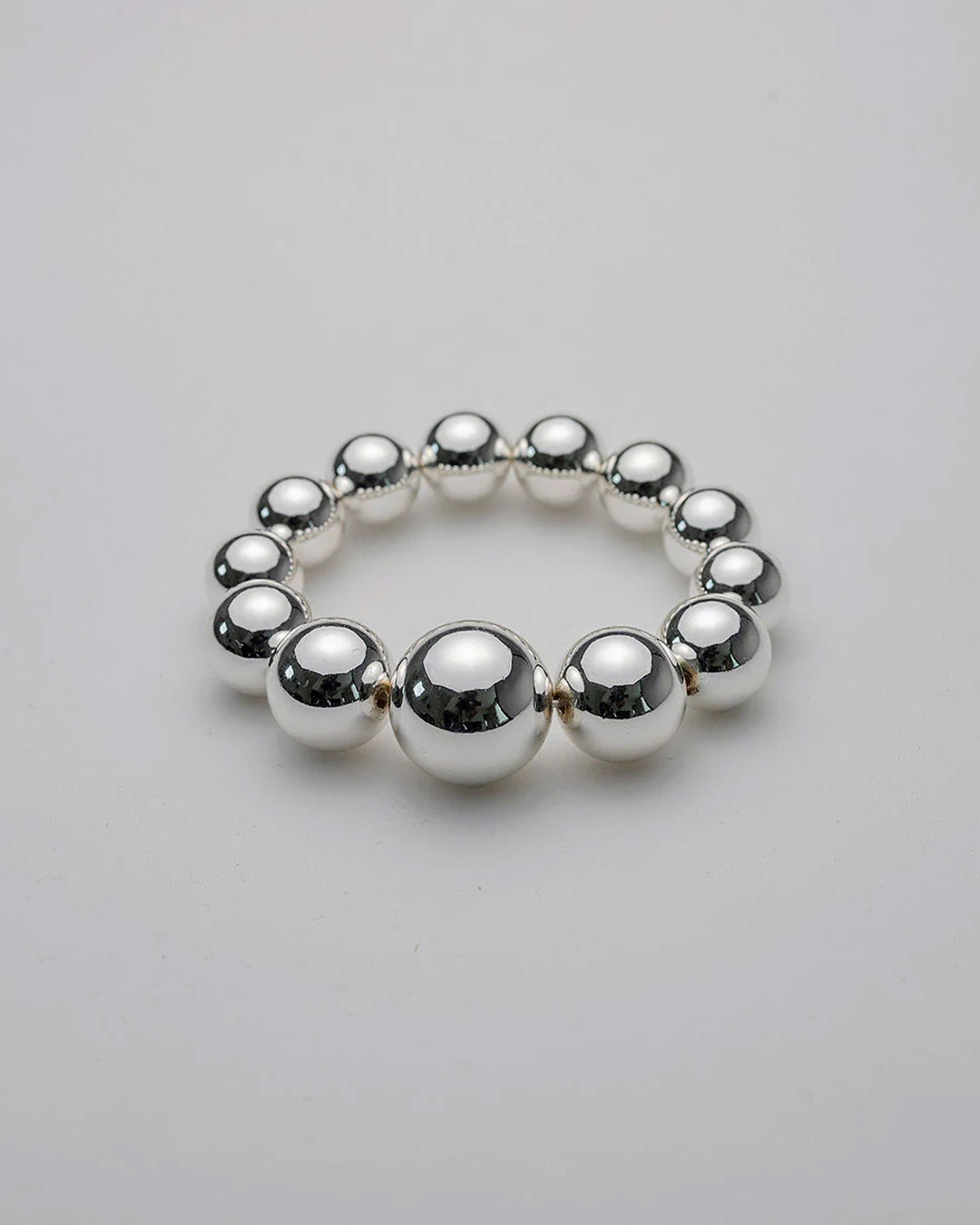 Armband Big Bead silver