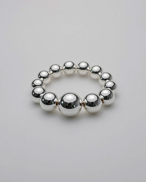Armband Big Bead silver