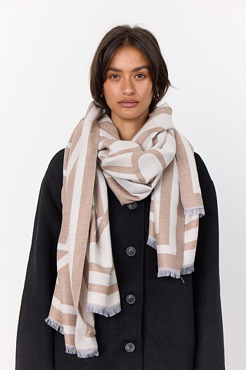 Leveté Room - Hartley 1 Scarf Taupe Gray Melange