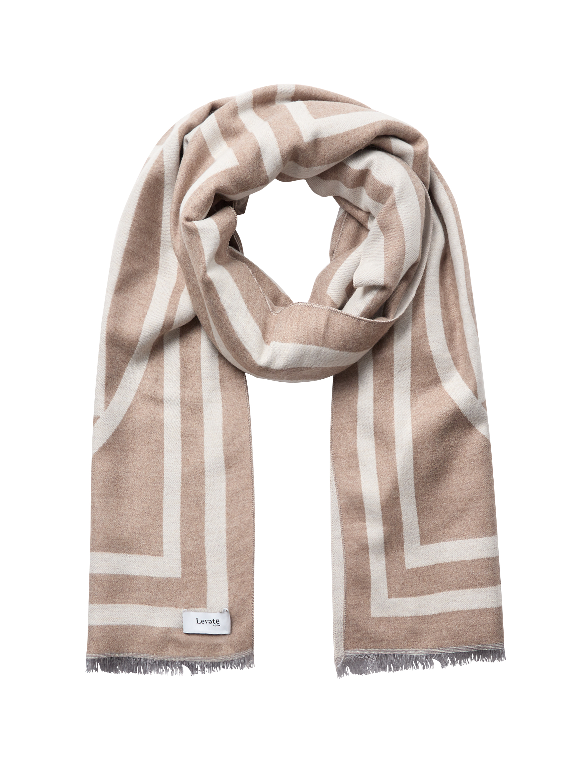 Leveté Room - Hartley 1 Scarf Taupe Gray Melange - 4