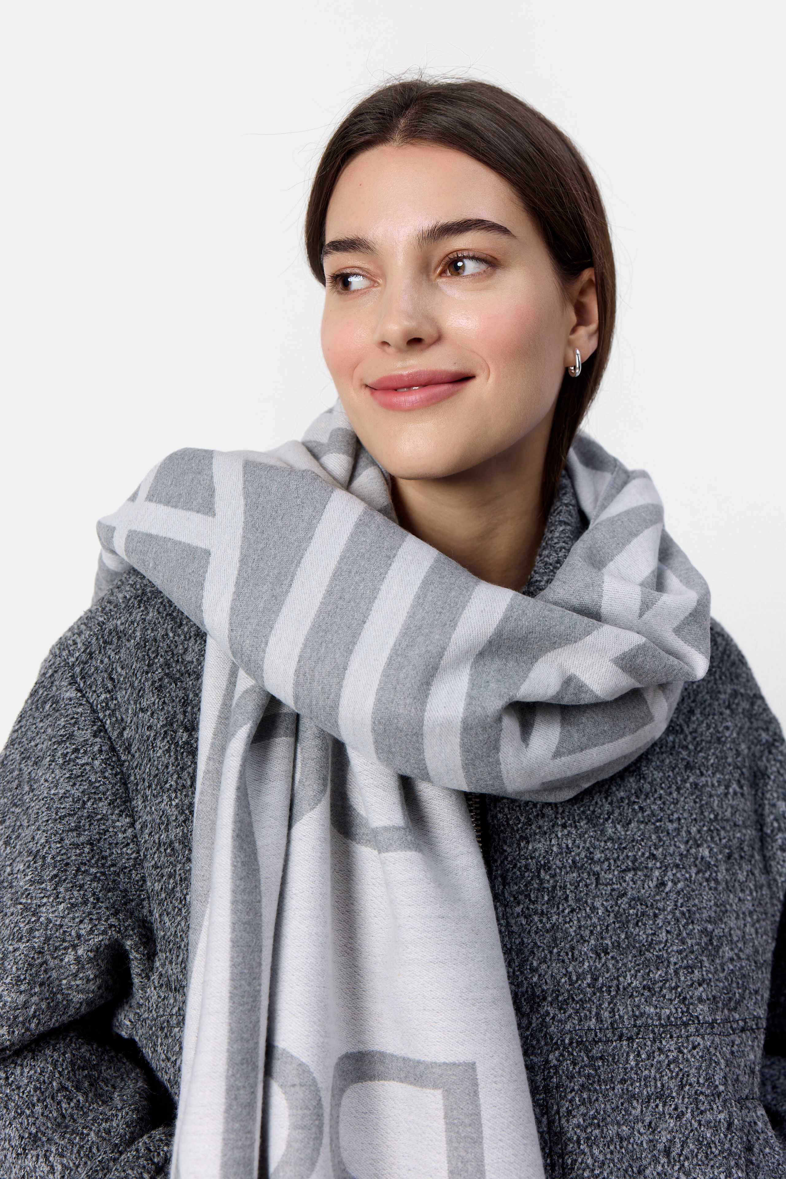 Leveté Room - Hartley 1 Scarf Lt Grey Melange Com