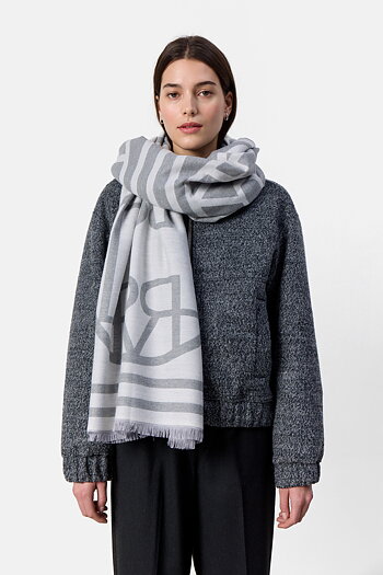 Leveté Room - Hartley 1 Scarf Lt Grey Melange Com