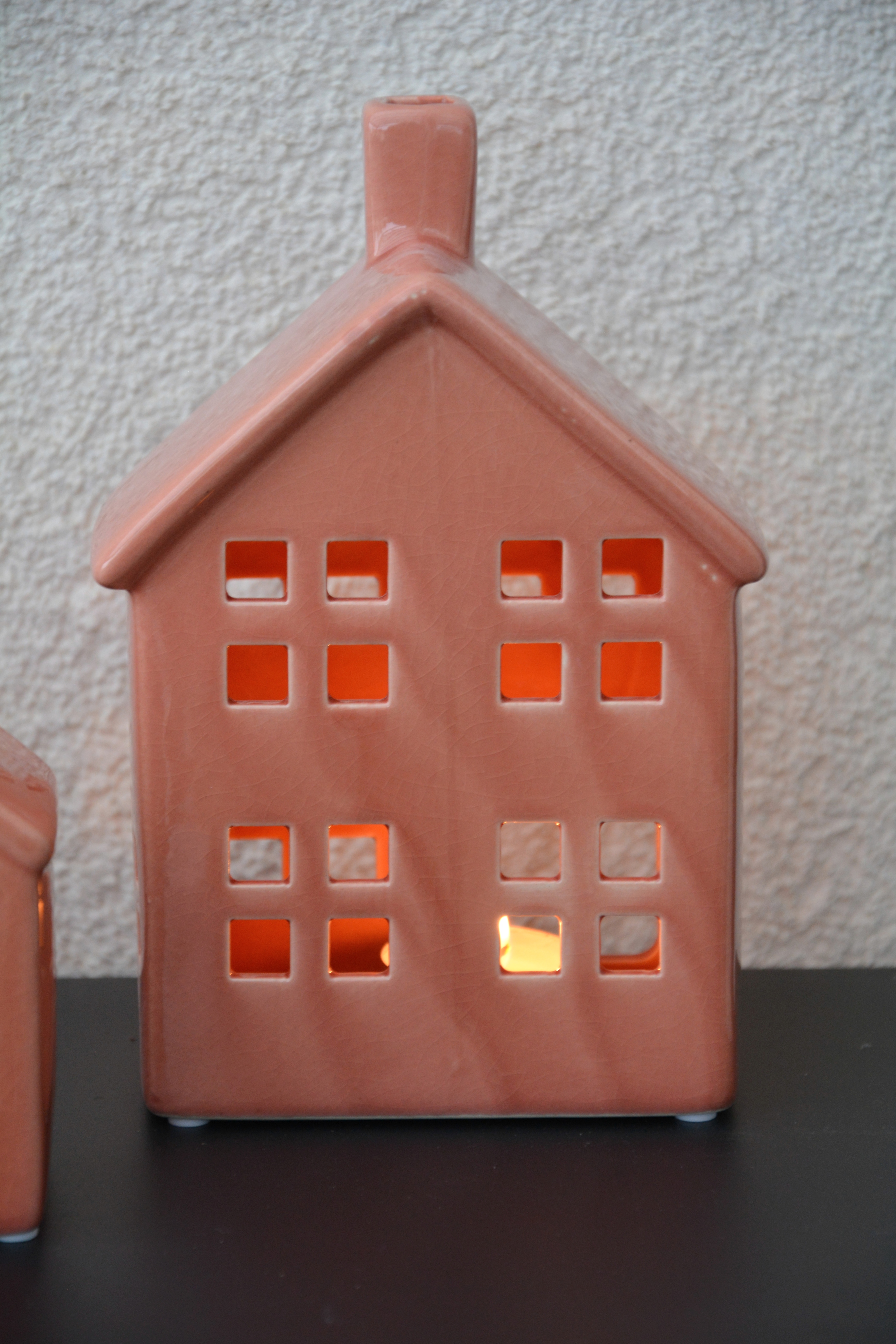 Huslykta rosa keramik stor 19 cm - 4