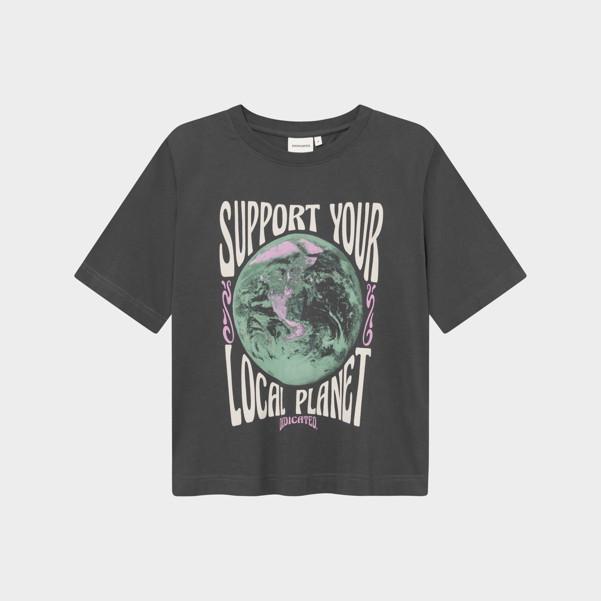 T-shirt, Vadstena Your Planet Charcoal - Dedicated 