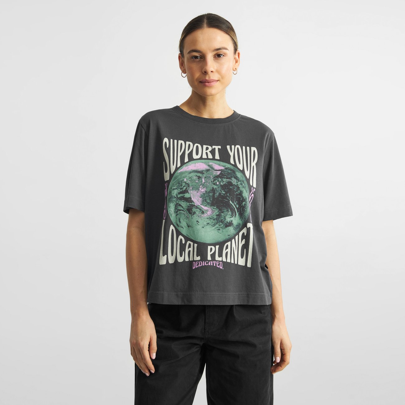 T-shirt, Vadstena Your Planet Charcoal - Dedicated 