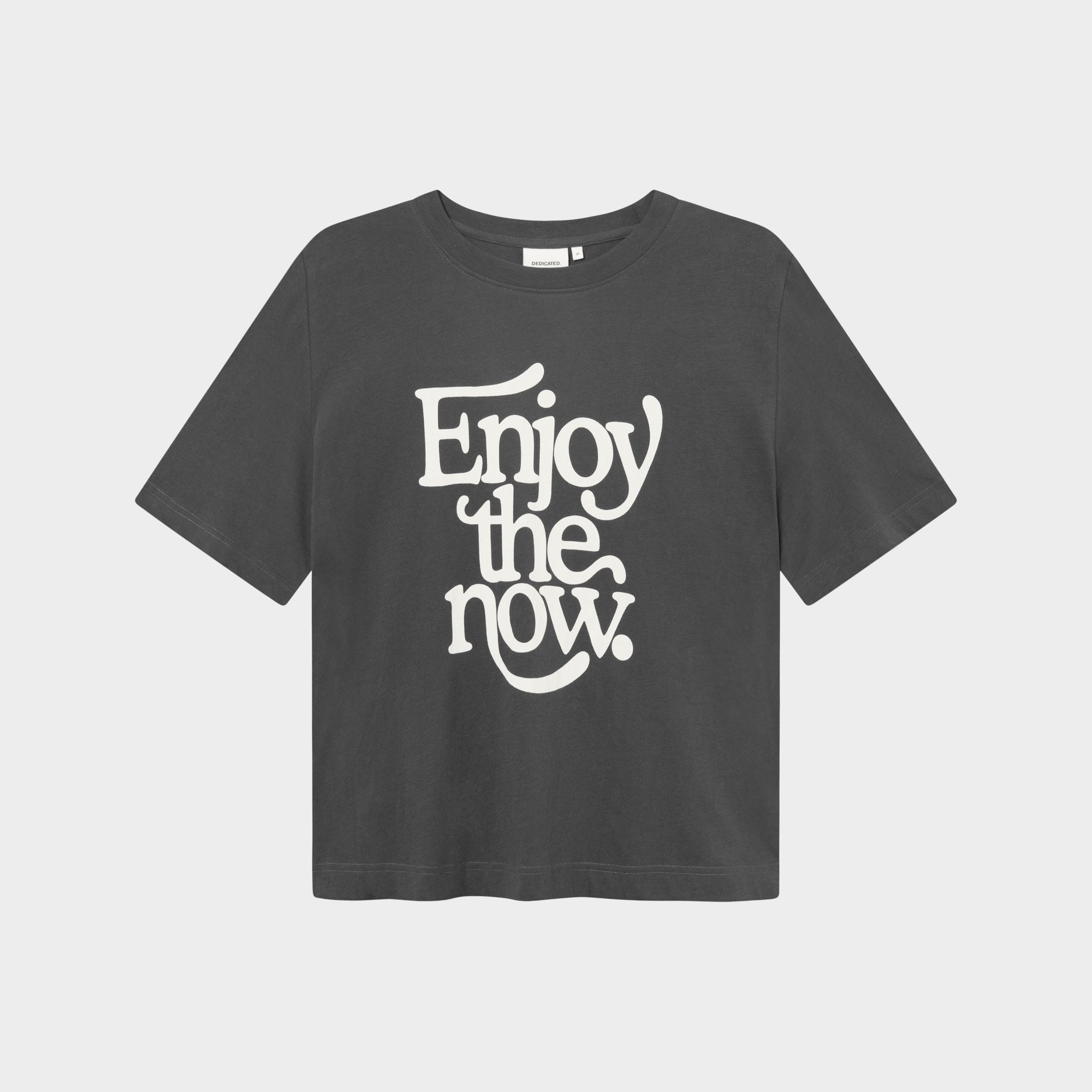 T-shirt, Vadstena Enjoy the Now Charcoal - Dedicated