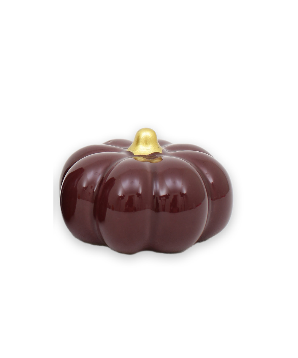 Pumpa aubergine mellan låg 7,5*4,8 cm keramik