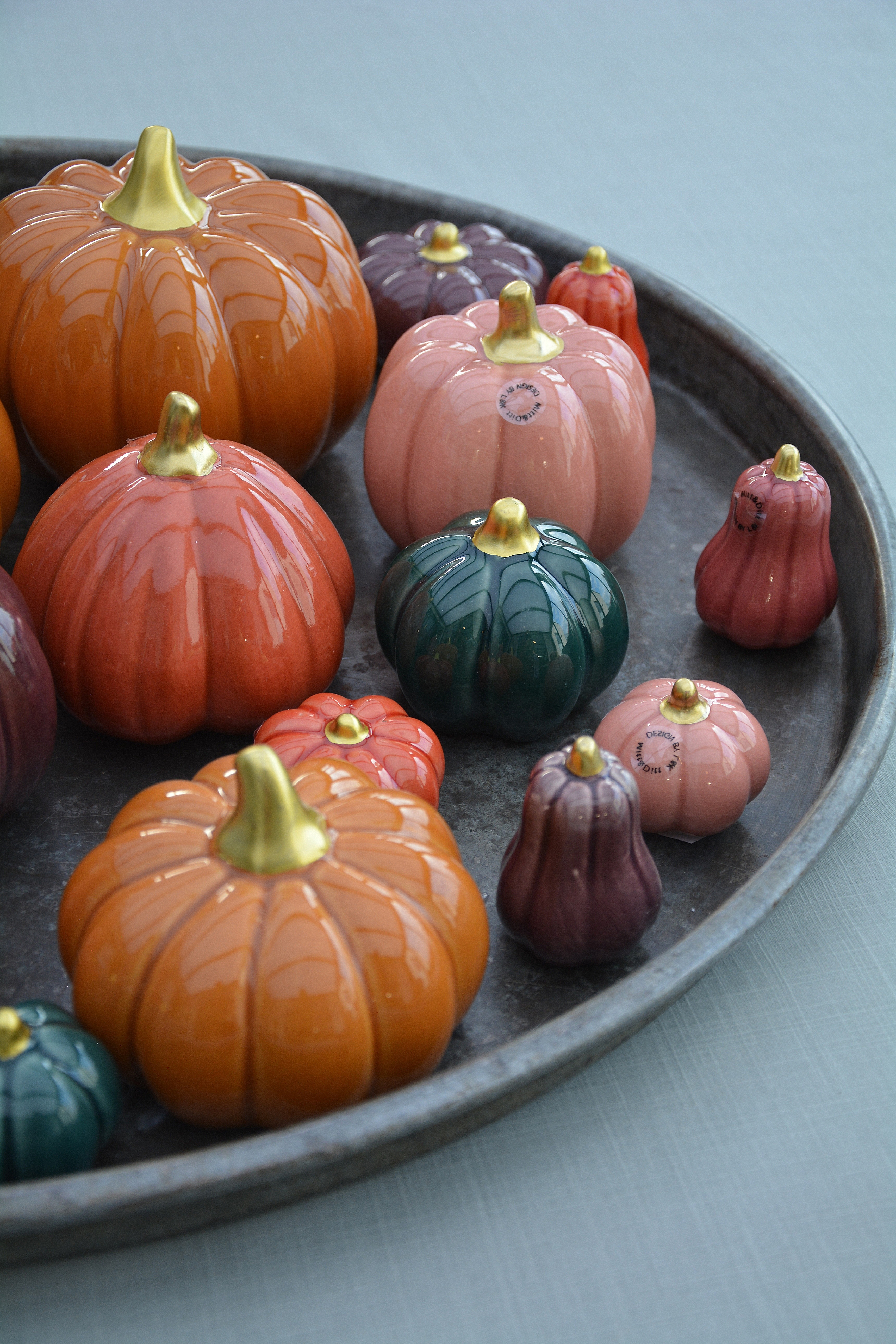 Pumpa aubergine liten hög 6 cm keramik - 3