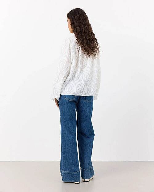 Blus Inga rosor offwhite - 4