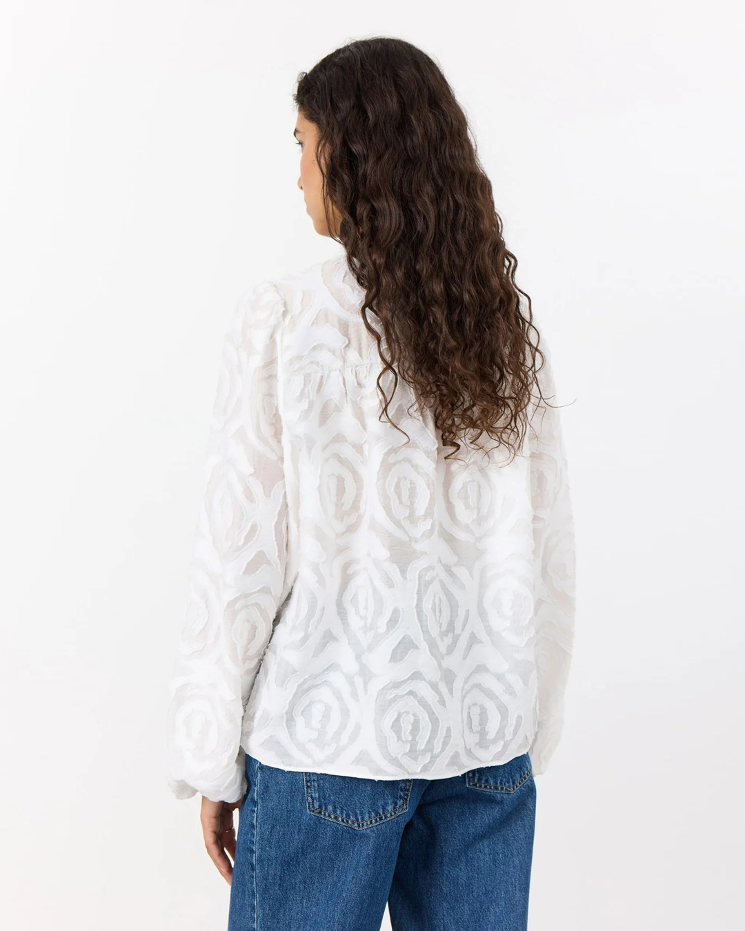 Blus Inga rosor offwhite - 2