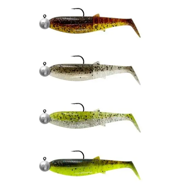 Savage Gear Cannibal Shad 10cm 9g+10g #3/0 Clearwater Mix 4pcs