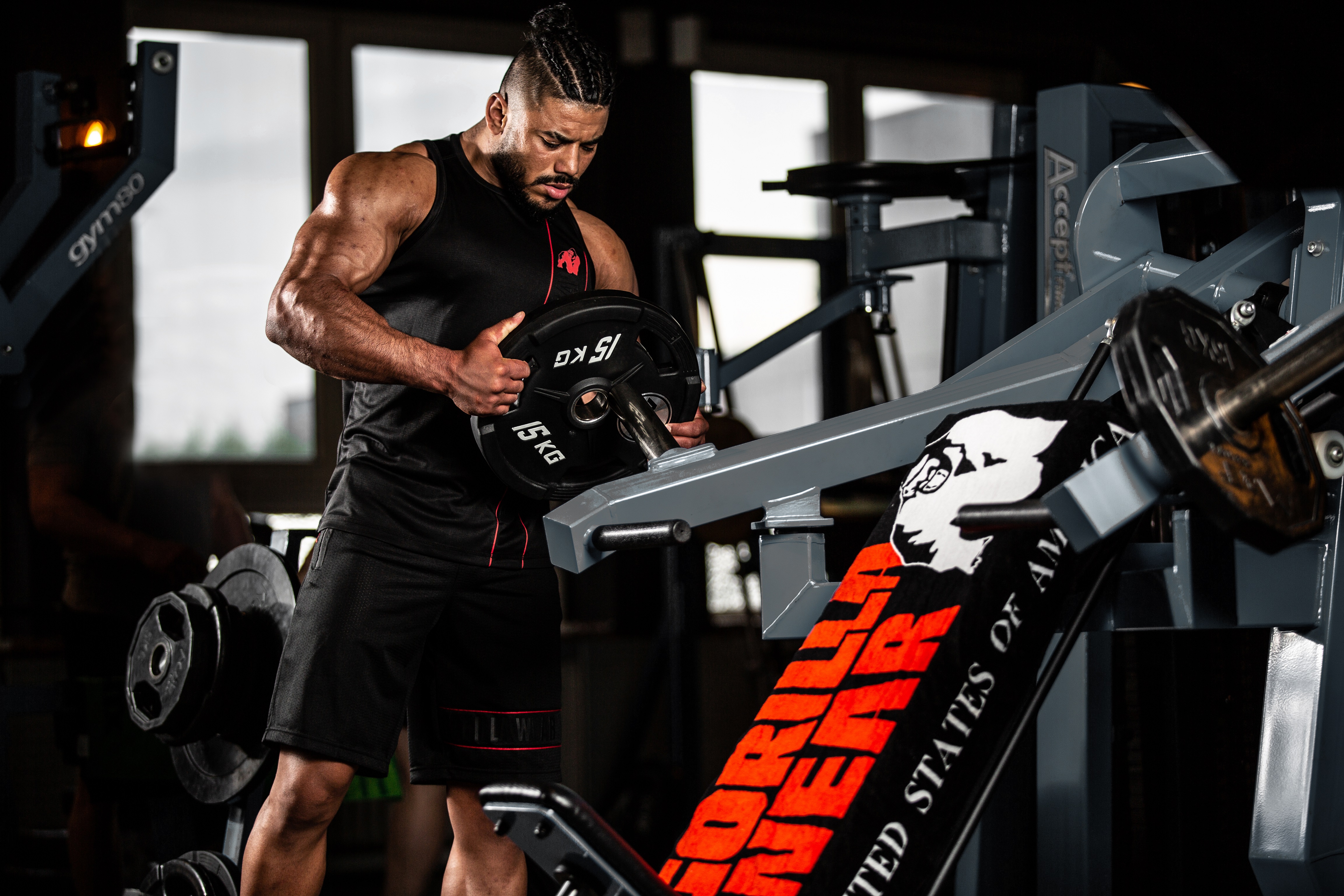 Functional Gym Towel, black/red - 5