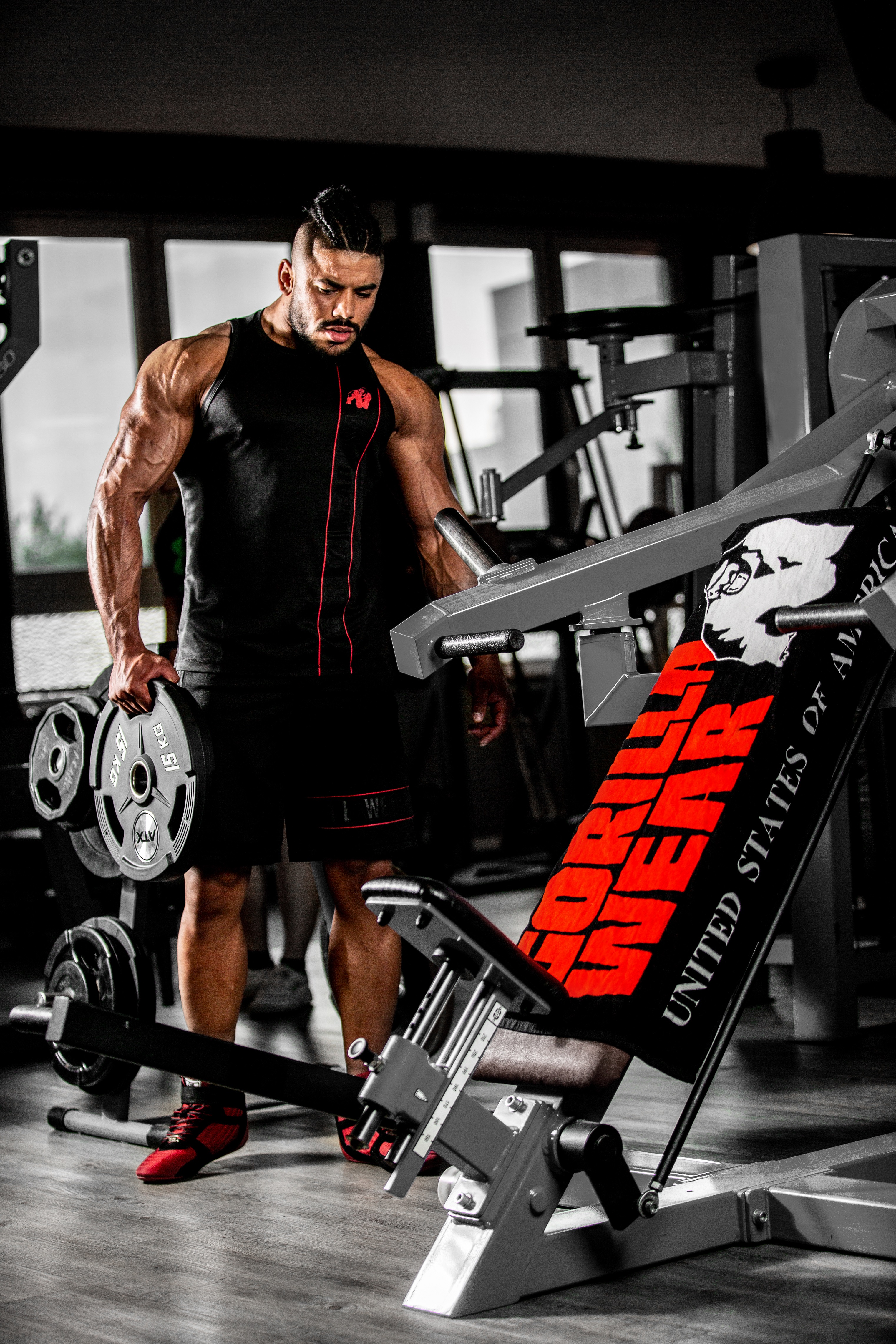 Functional Gym Towel, black/red - 4