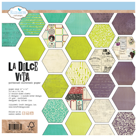 La Dolce Vita 12x12 Inch Patterned Cardstock Paper