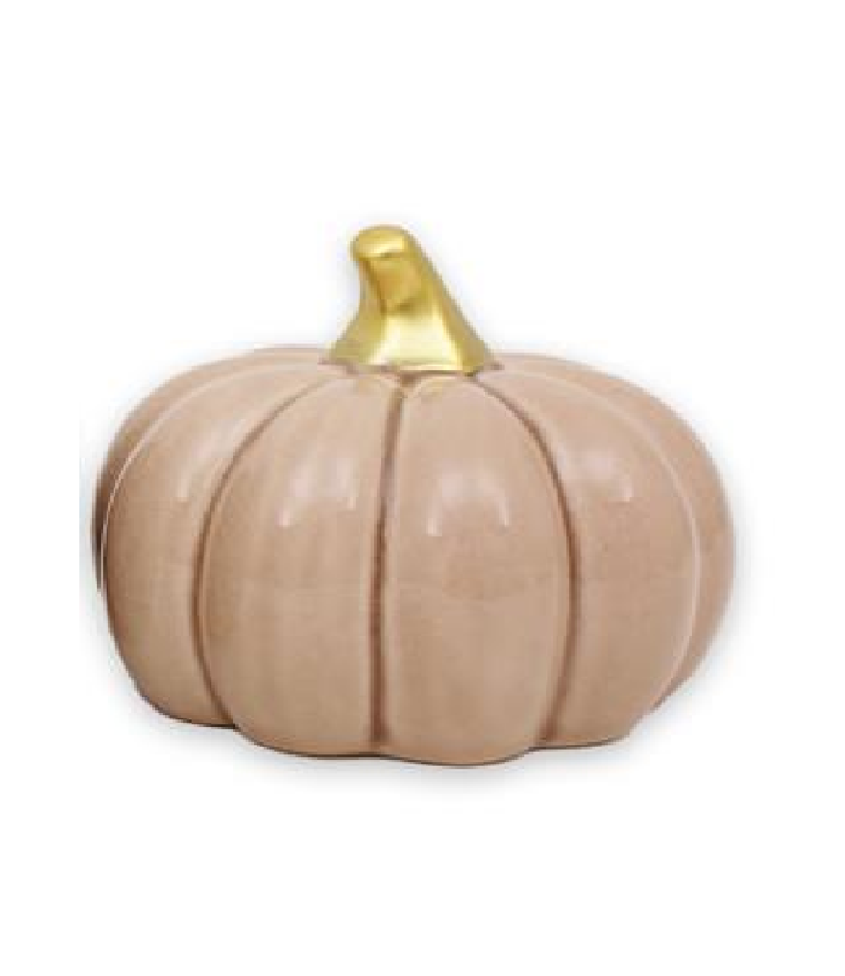 Pumpa beige stor låg 10,5 cm keramik
