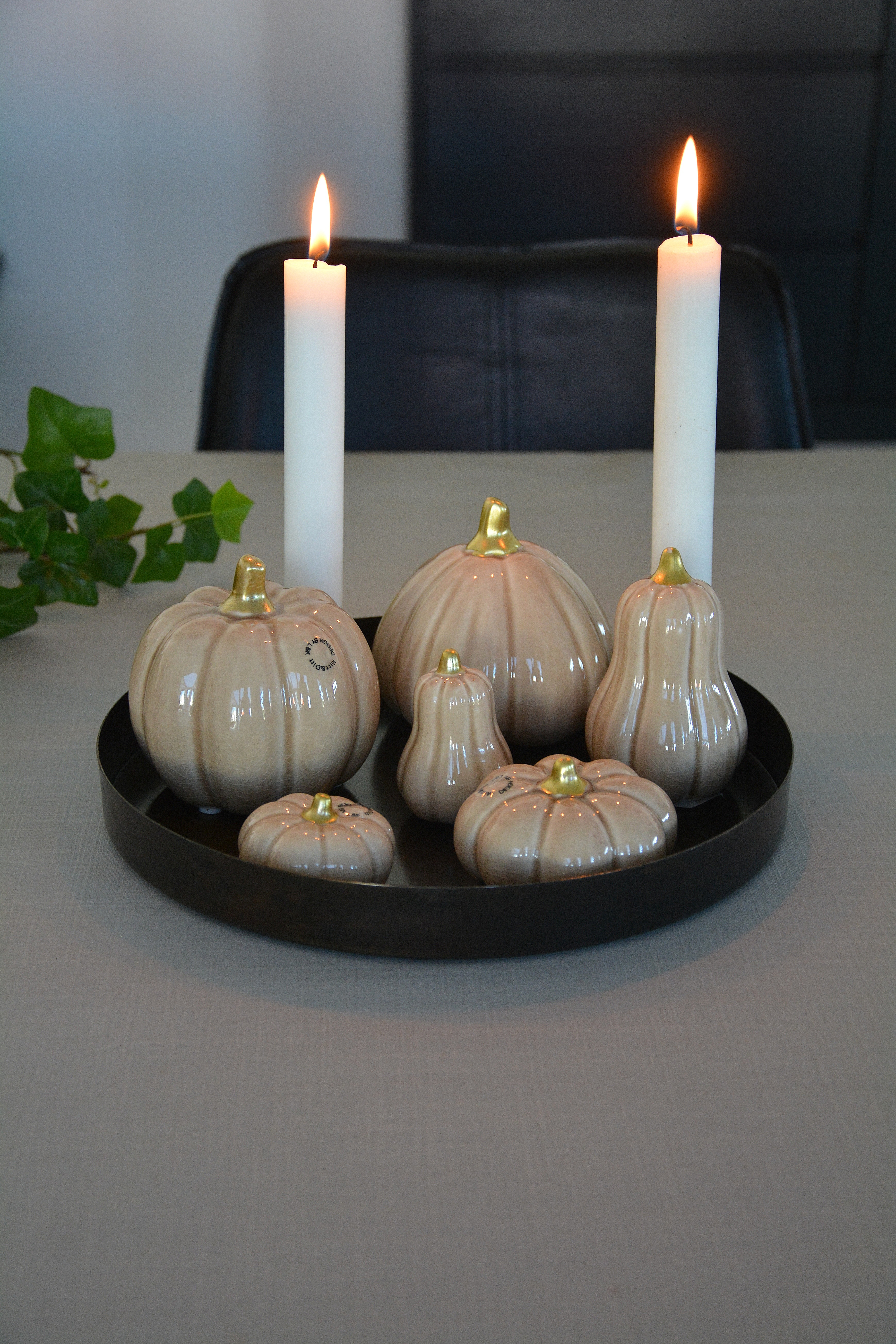 Pumpa beige mellan hög 9,2 cm keramik - 6