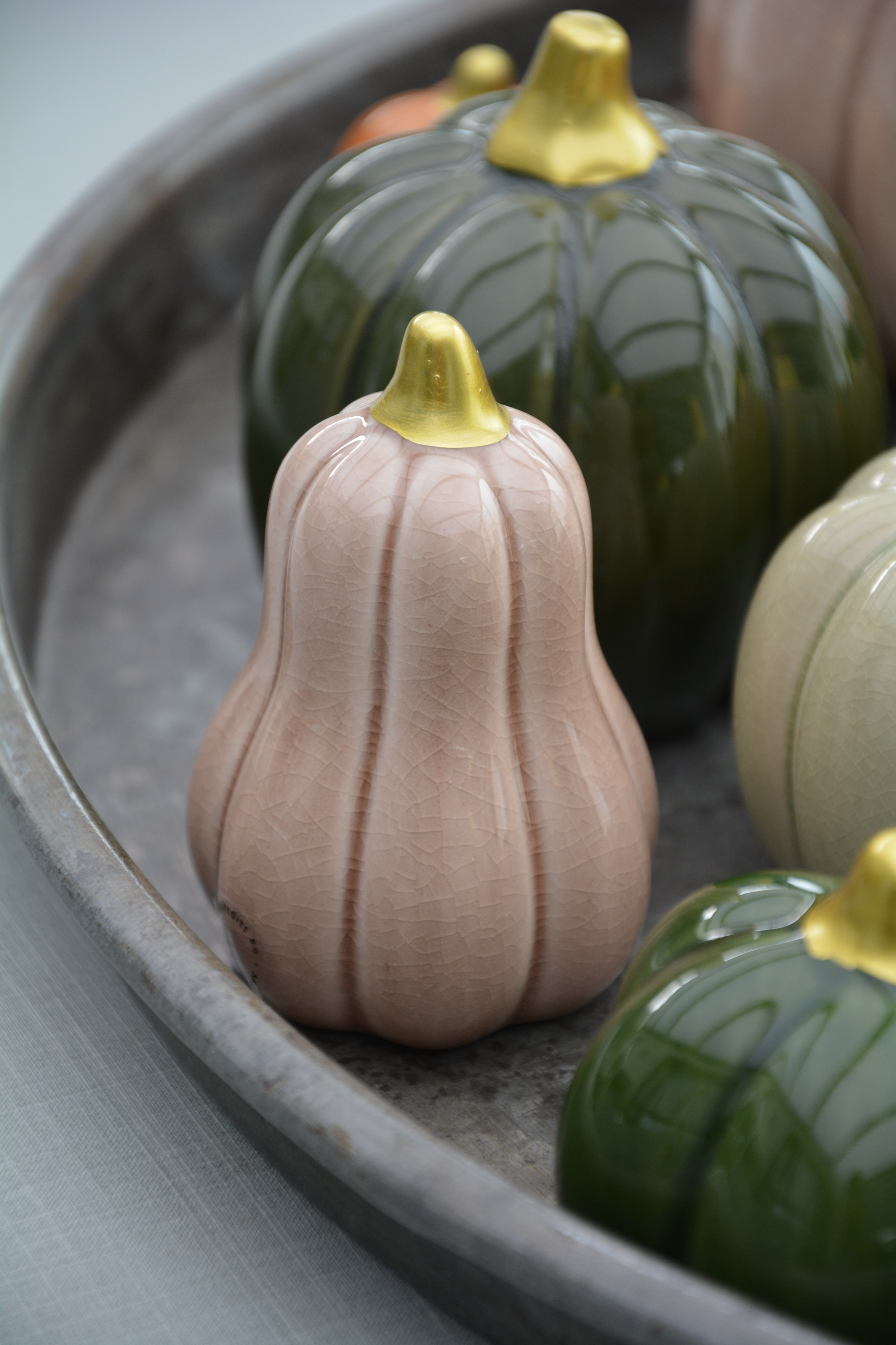 Pumpa beige mellan hög 9,2 cm keramik