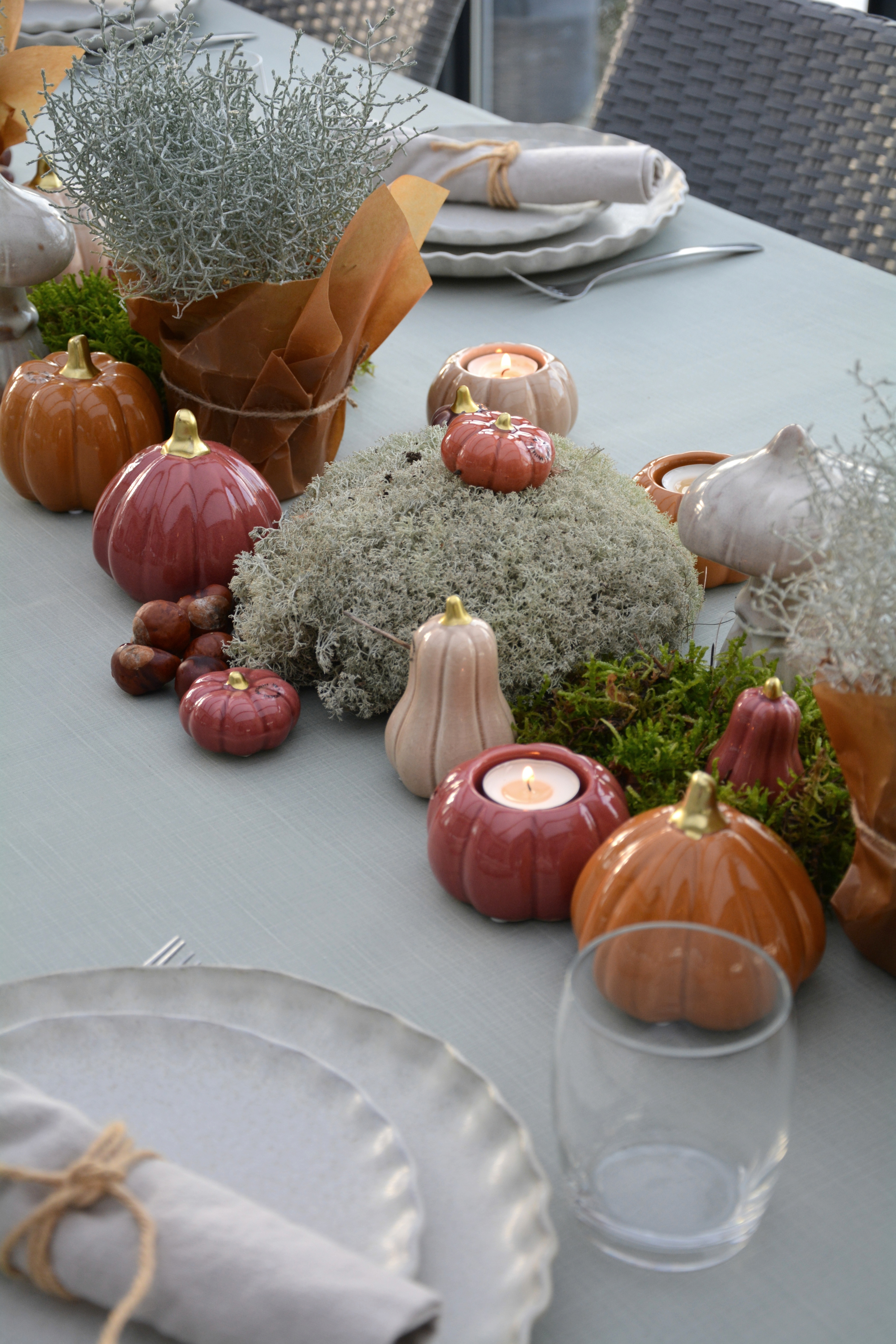 Pumpa beige mellan hög 9,2 cm keramik - 5