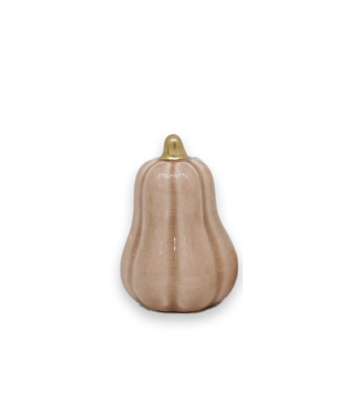 Pumpa beige liten hög 6 cm keramik