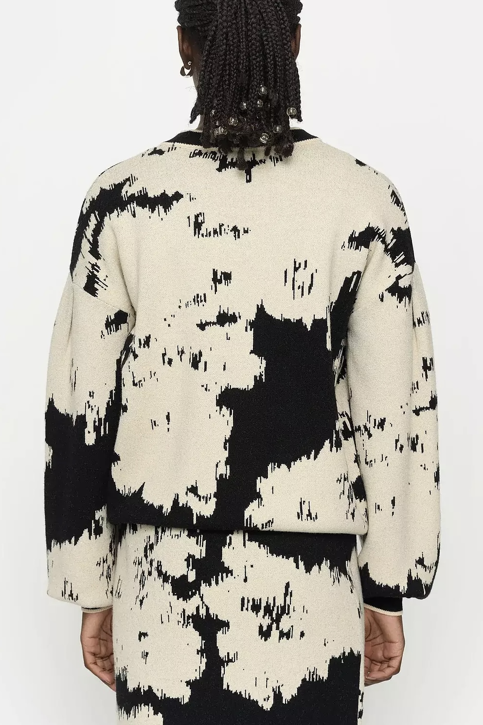 Soft Rebels -  Rogue Pattern Knit Jacquard Pattern Arctic Wolf - 2