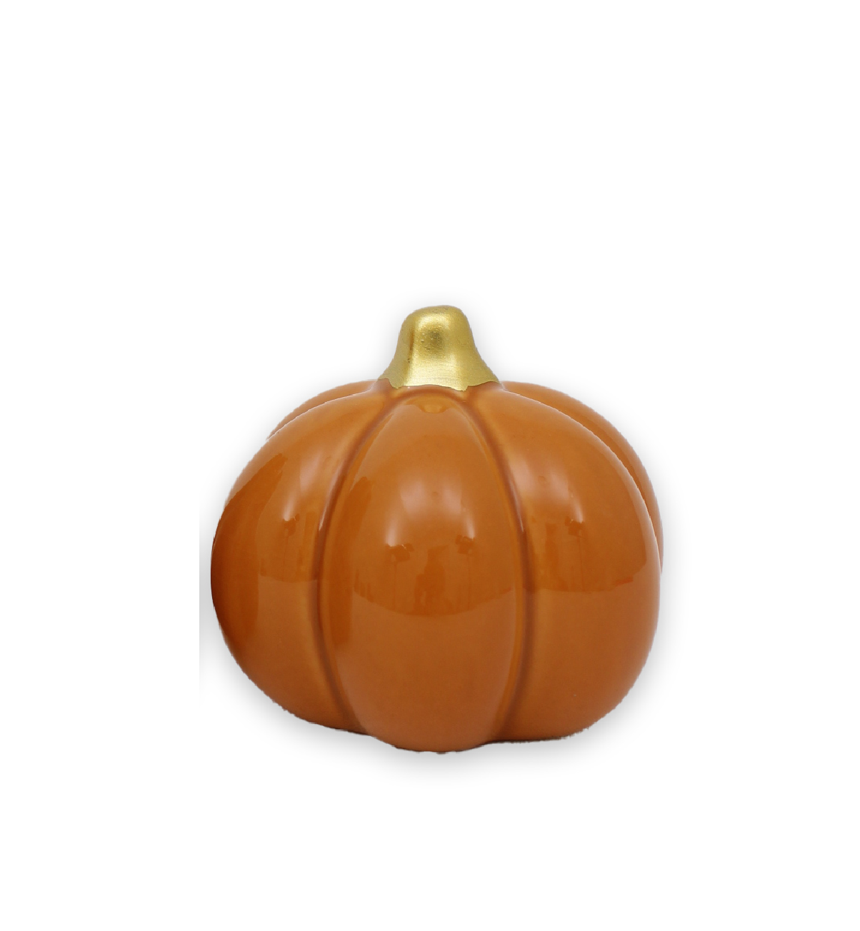 Pumpa ockra mellan låg 6,5*6,5 cm keramik