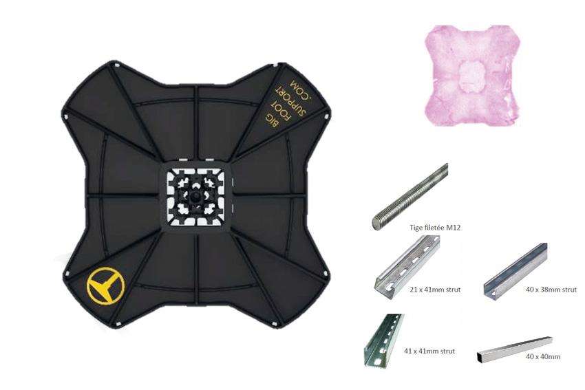 H Frame support set (feet and mounting kit) - 2
