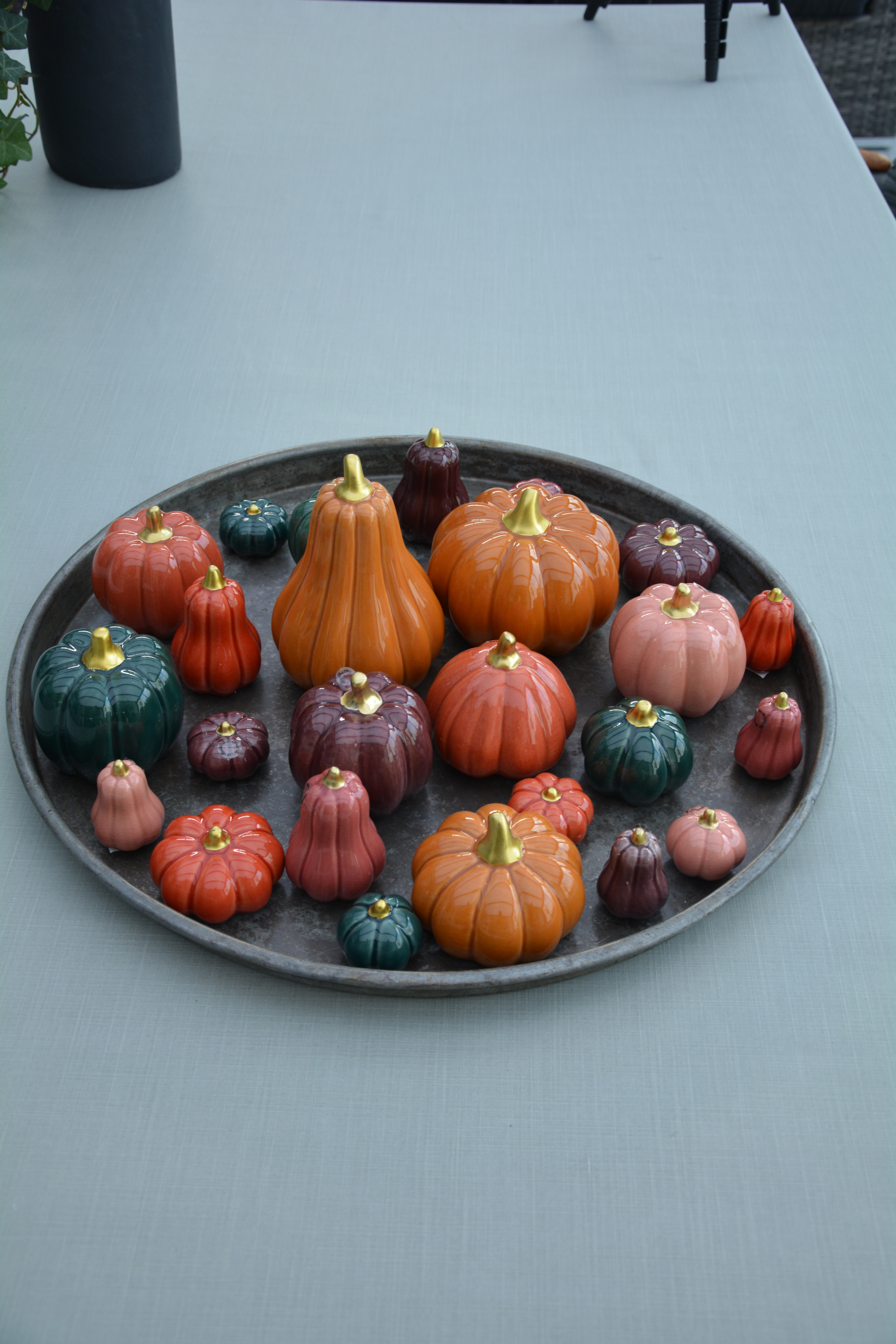 Pumpa orange mellan hög 9,2 cm keramik - 3