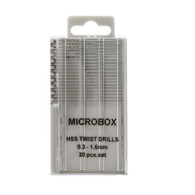 Microbox drill set (20) 0.3-1.6mm