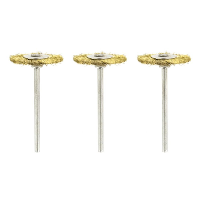3 BRASS WHEEL BRUSHES