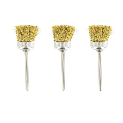 3 BRASS CUP BRUSHES